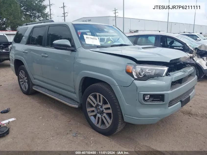 JTESU5JR7P6211111 2023 Toyota 4Runner Trd Sport