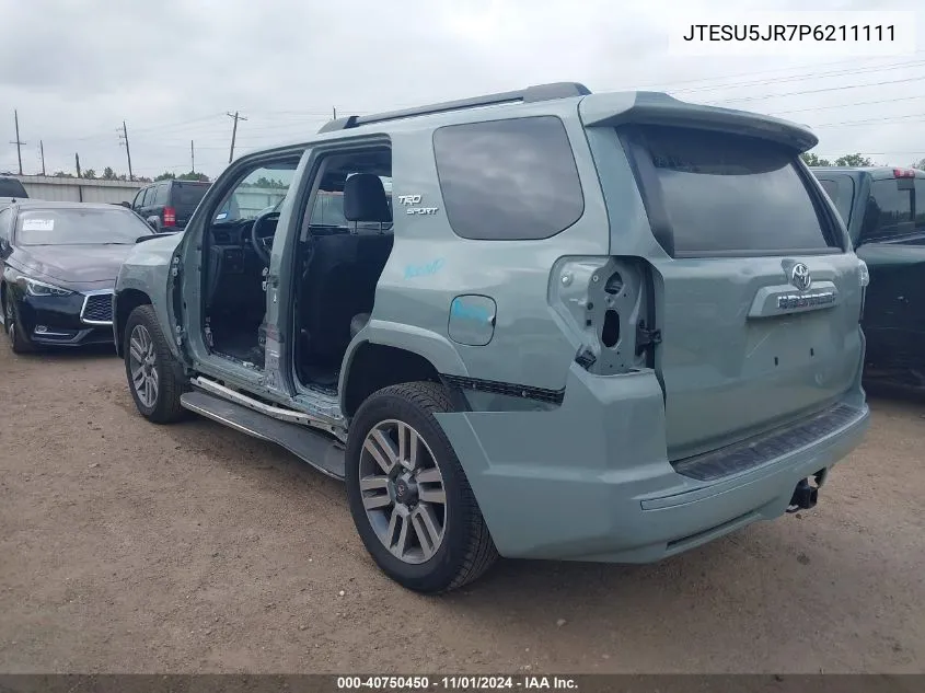 JTESU5JR7P6211111 2023 Toyota 4Runner Trd Sport