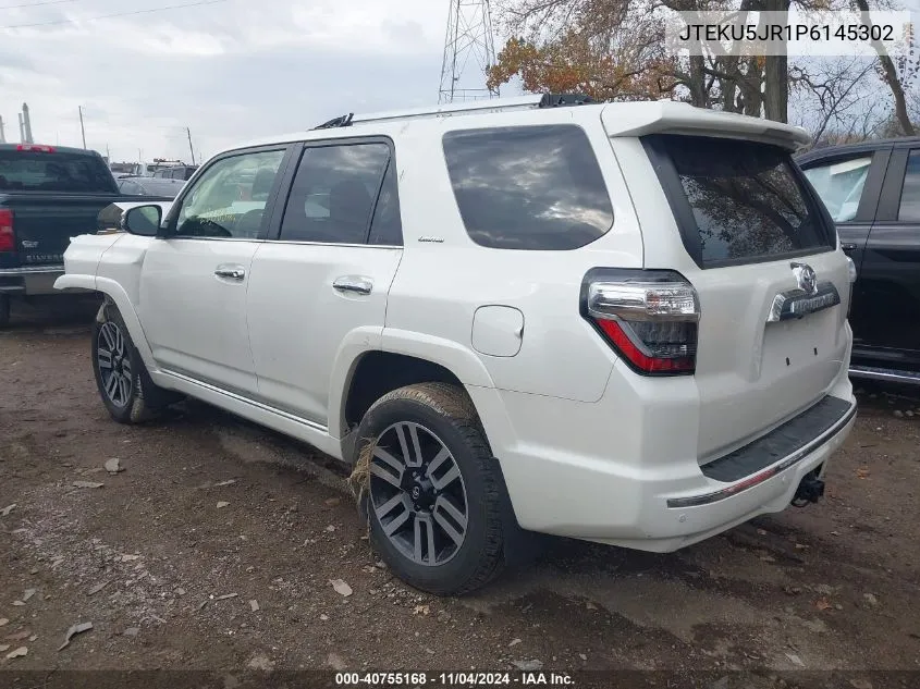 2023 Toyota 4Runner Limited VIN: JTEKU5JR1P6145302 Lot: 40755168