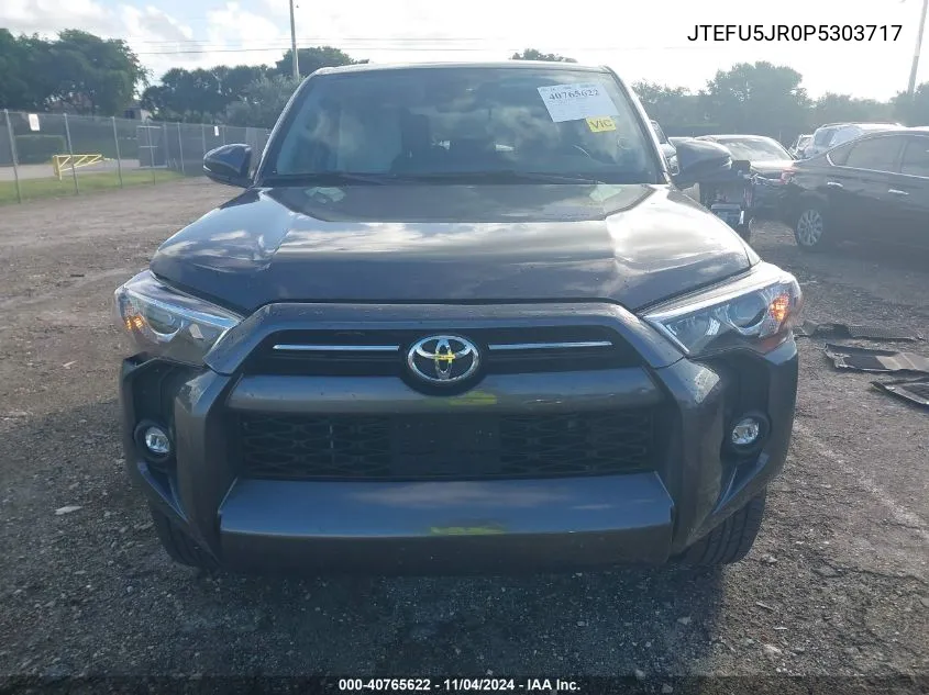 2023 Toyota 4Runner Sr5 Premium VIN: JTEFU5JR0P5303717 Lot: 40765622