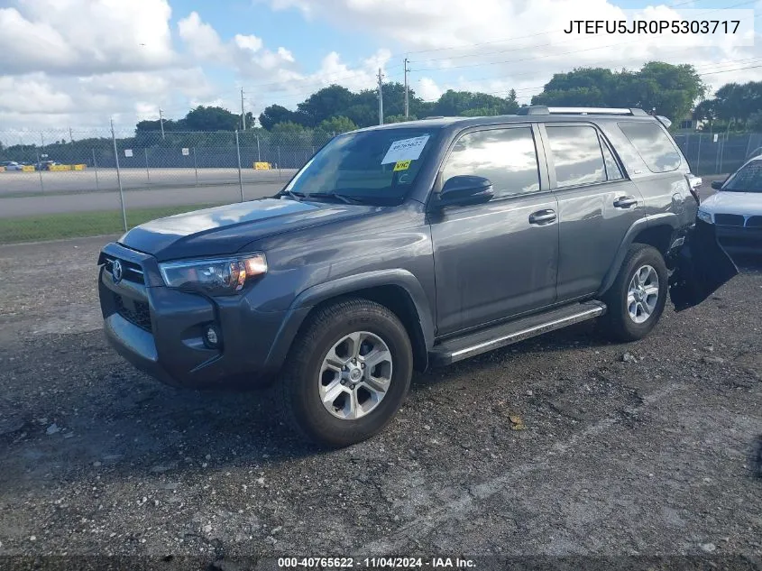 2023 Toyota 4Runner Sr5 Premium VIN: JTEFU5JR0P5303717 Lot: 40765622