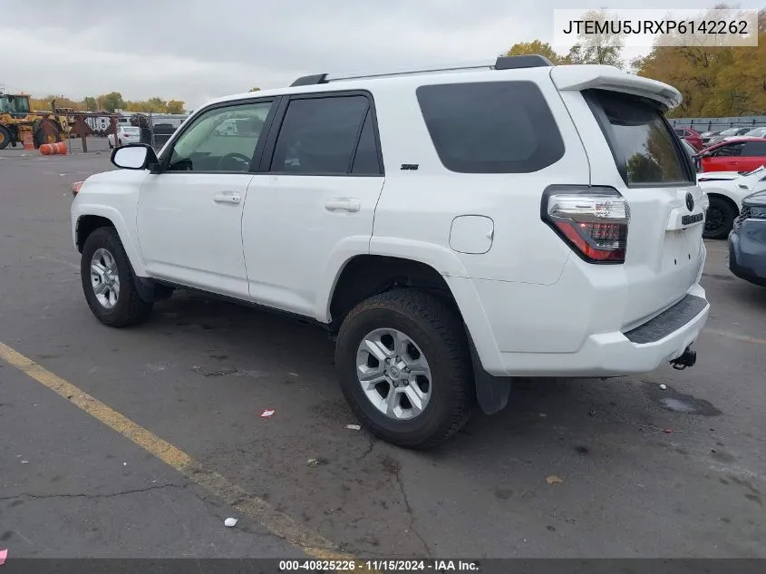 2023 Toyota 4Runner Sr5 VIN: JTEMU5JRXP6142262 Lot: 40825226