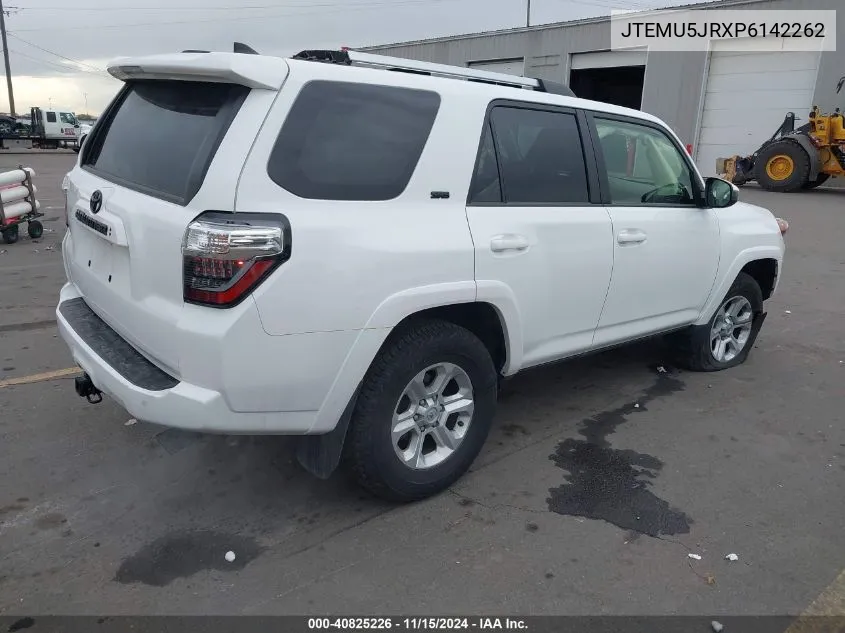 2023 Toyota 4Runner Sr5 VIN: JTEMU5JRXP6142262 Lot: 40825226