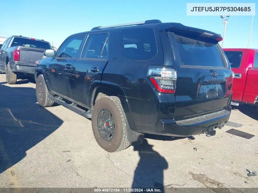 2023 Toyota 4Runner Sr5 Premium VIN: JTEFU5JR7P5304685 Lot: 40872154