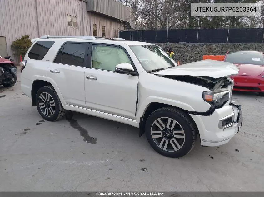 2023 Toyota 4Runner Limited VIN: JTEKU5JR7P6203364 Lot: 40872921