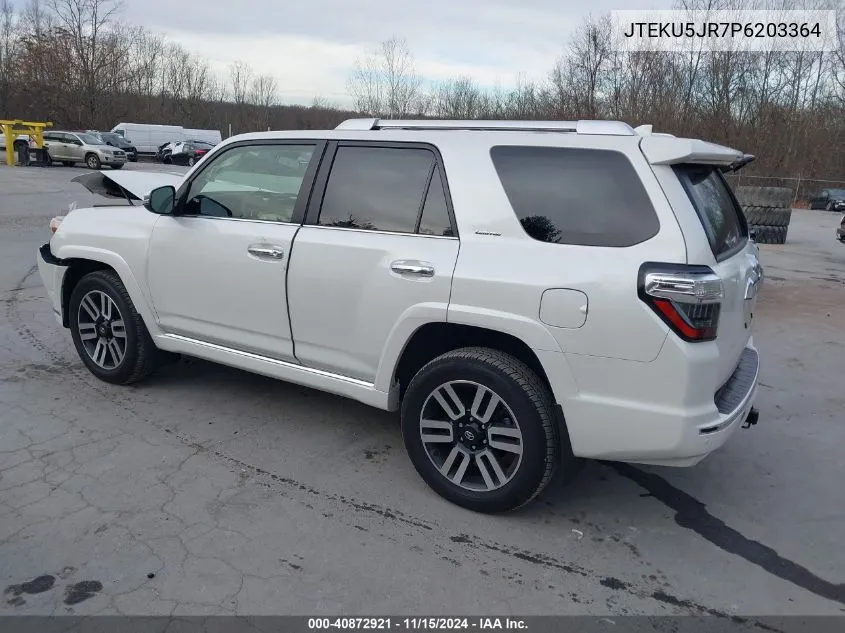 2023 Toyota 4Runner Limited VIN: JTEKU5JR7P6203364 Lot: 40872921