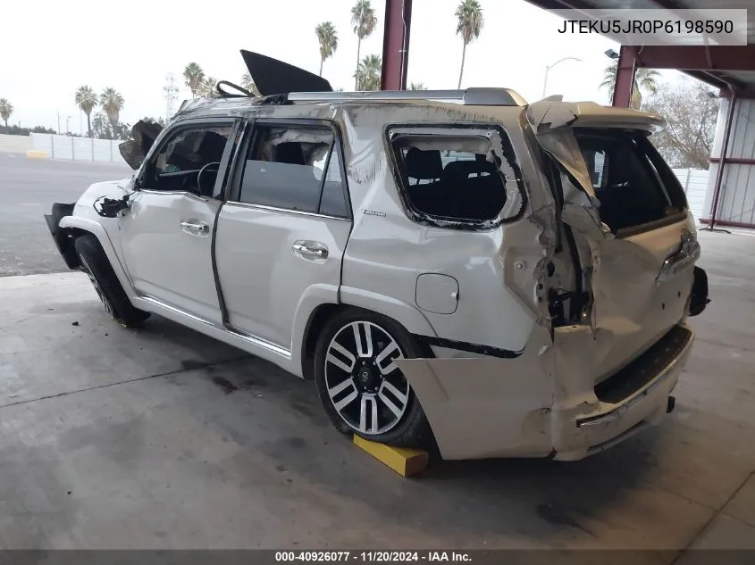 2023 Toyota 4Runner Limited VIN: JTEKU5JR0P6198590 Lot: 40926077