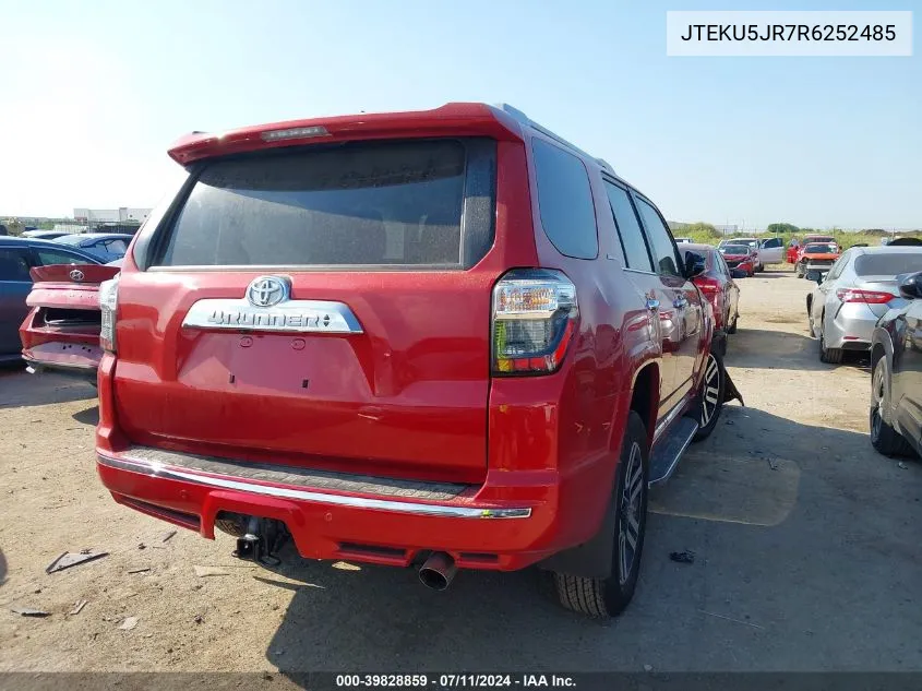 2024 Toyota 4Runner Limited VIN: JTEKU5JR7R6252485 Lot: 39828859