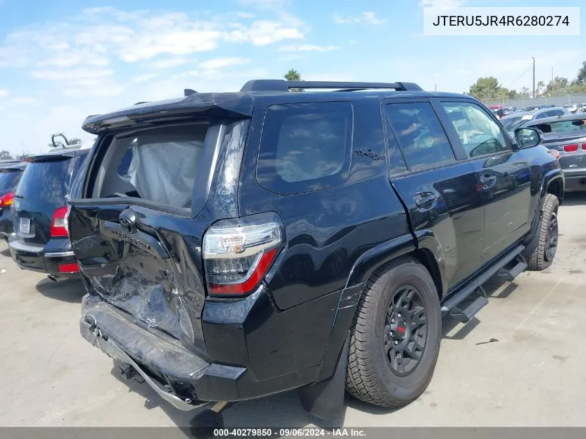 2024 Toyota 4Runner Trd Off Road Premium VIN: JTERU5JR4R6280274 Lot: 40279850