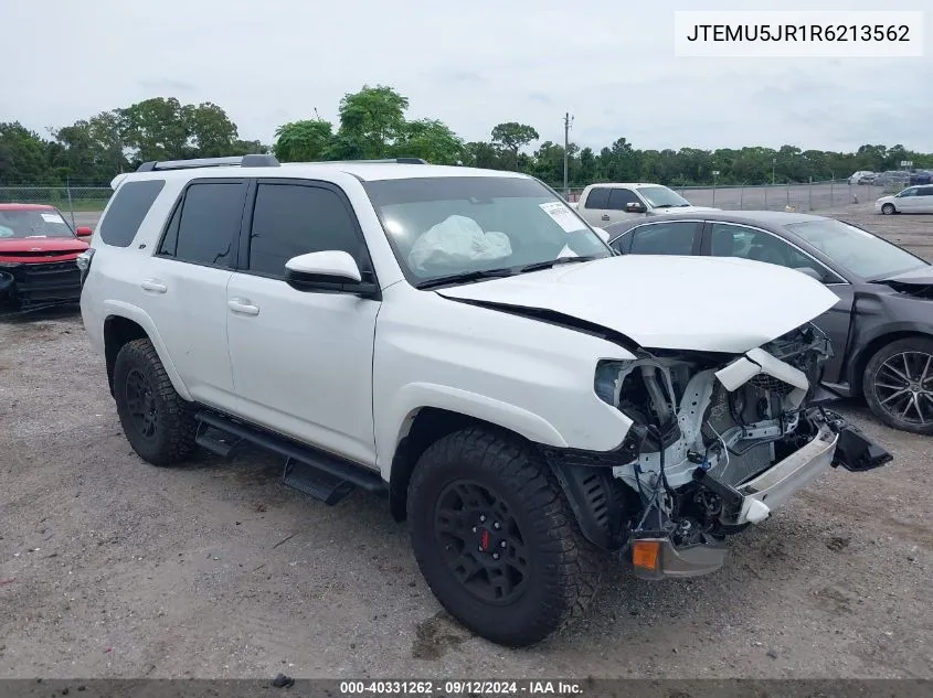 2024 Toyota 4Runner Sr5/Sr5 Premium/Limited/T VIN: JTEMU5JR1R6213562 Lot: 40331262