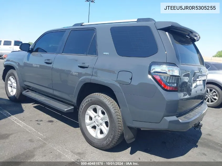 2024 Toyota 4Runner Sr5 VIN: JTEEU5JR0R5305255 Lot: 40481575