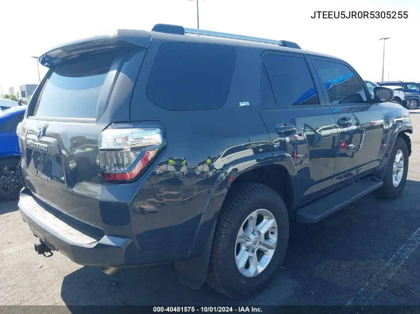 2024 Toyota 4Runner Sr5 VIN: JTEEU5JR0R5305255 Lot: 40481575