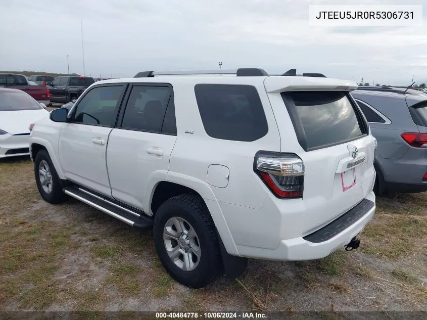 2024 Toyota 4Runner Sr5/Trd Sport/Sr5 Premium VIN: JTEEU5JR0R5306731 Lot: 40484778