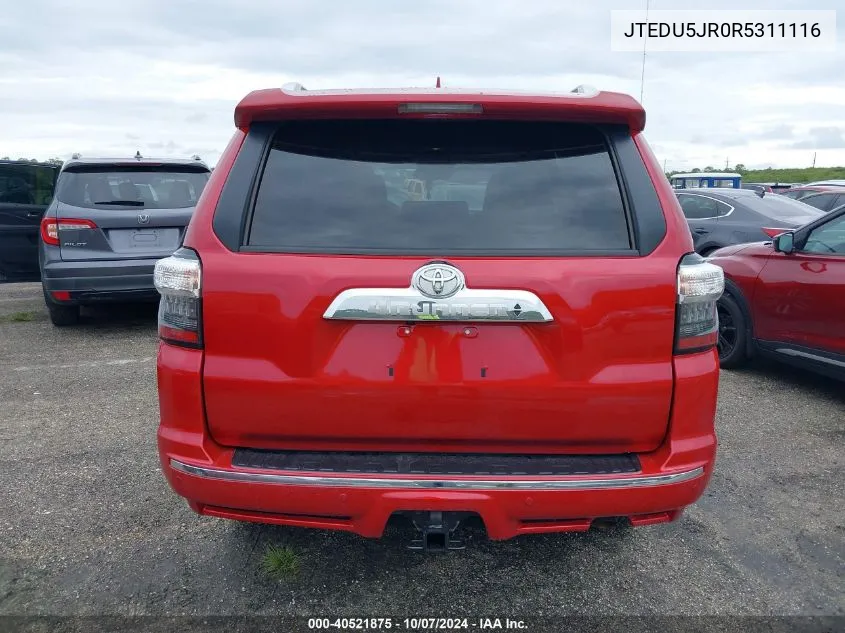 2024 Toyota 4Runner Limited VIN: JTEDU5JR0R5311116 Lot: 40521875