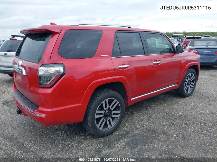 JTEDU5JR0R5311116 2024 Toyota 4Runner Limited