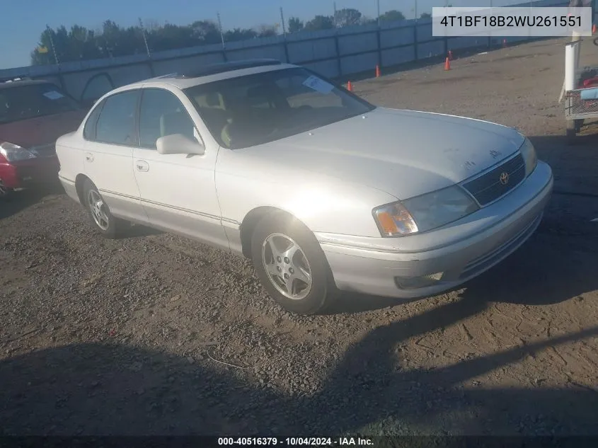 1998 Toyota Avalon Xls VIN: 4T1BF18B2WU261551 Lot: 40516379