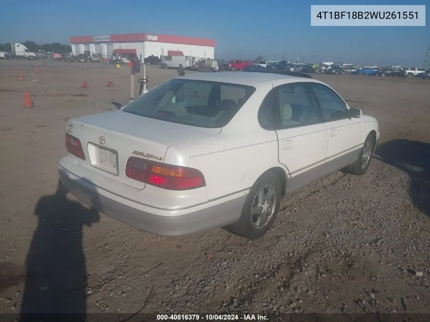 4T1BF18B2WU261551 1998 Toyota Avalon Xls