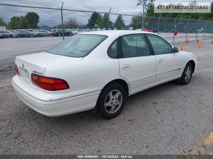 1998 Toyota Avalon Xl VIN: 4T1BF18B2WU218845 Lot: 40589487