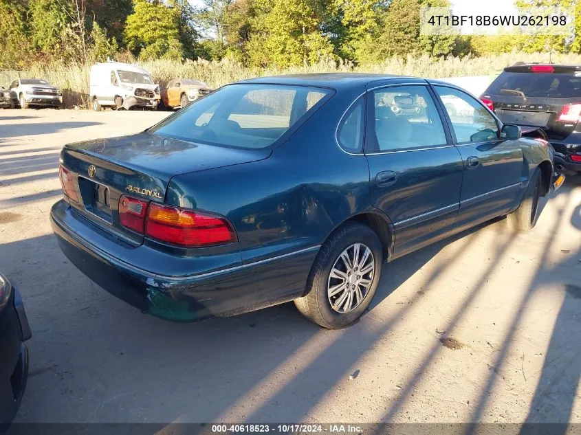 1998 Toyota Avalon Xl/Xls VIN: 4T1BF18B6WU262198 Lot: 40618523