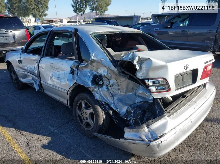 1998 Toyota Avalon Xl VIN: 4T1BF18BXWU221198 Lot: 40658919