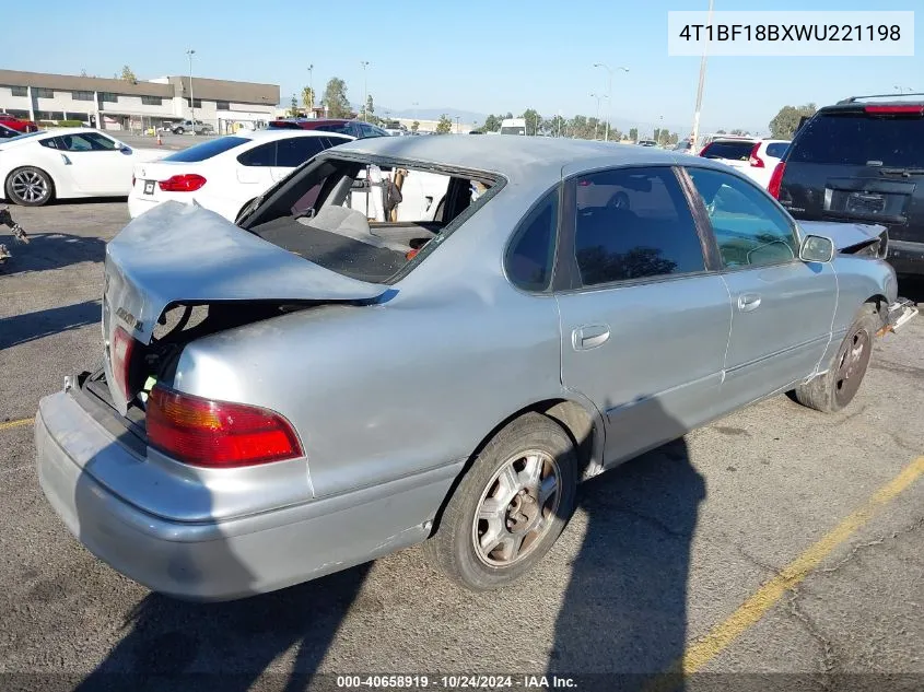 1998 Toyota Avalon Xl VIN: 4T1BF18BXWU221198 Lot: 40658919