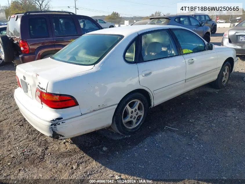 1998 Toyota Avalon Xl VIN: 4T1BF18B6WU250665 Lot: 40667042