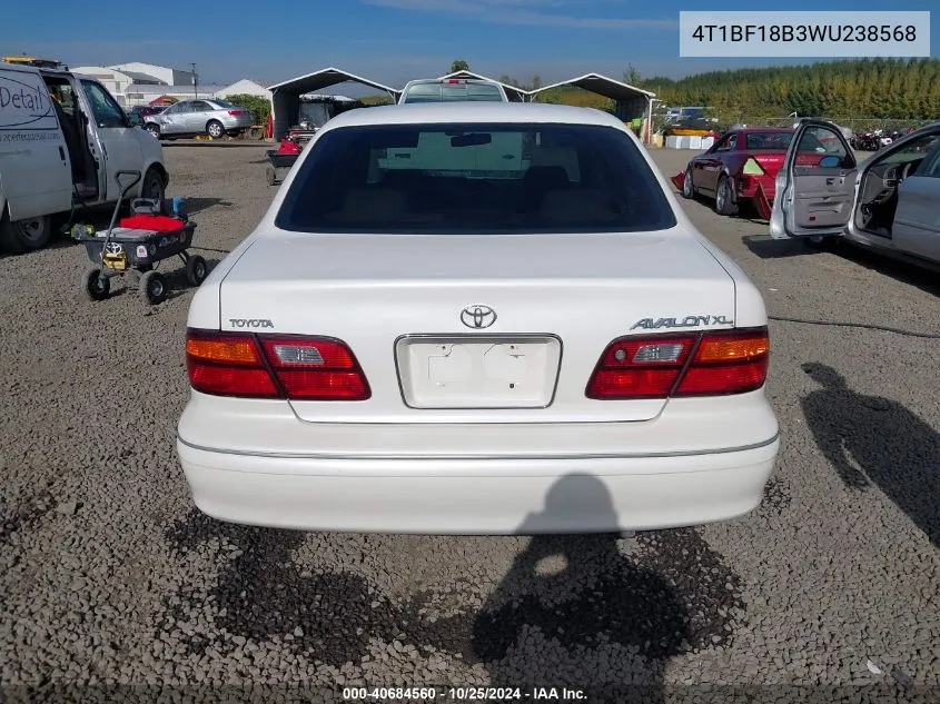 1998 Toyota Avalon Xl VIN: 4T1BF18B3WU238568 Lot: 40684560