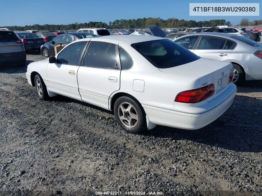 1998 Toyota Avalon Xls VIN: 4T1BF18B3WU290380 Lot: 40762217