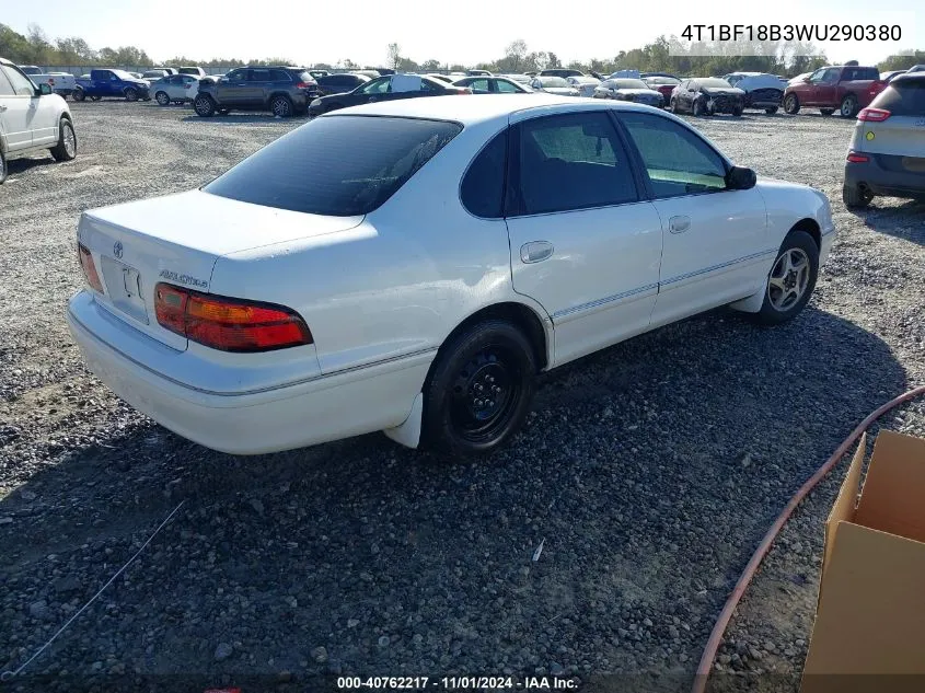 1998 Toyota Avalon Xls VIN: 4T1BF18B3WU290380 Lot: 40762217