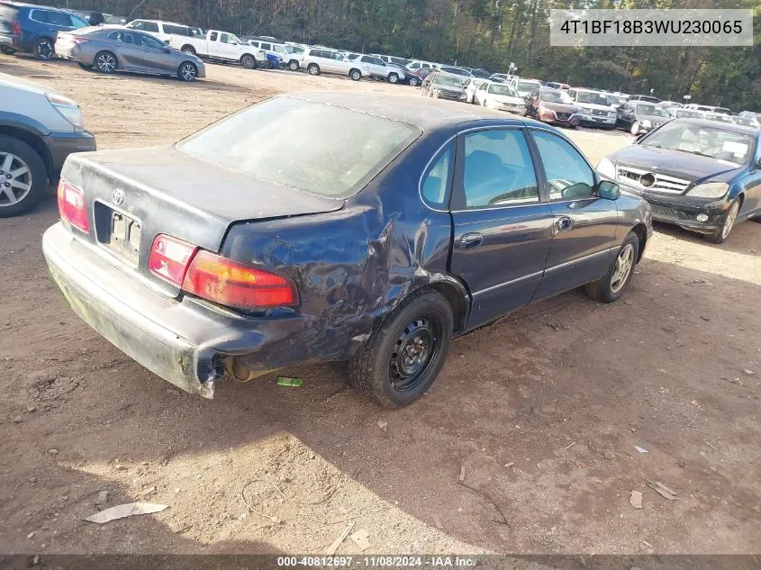 1998 Toyota Avalon Xls VIN: 4T1BF18B3WU230065 Lot: 40812697