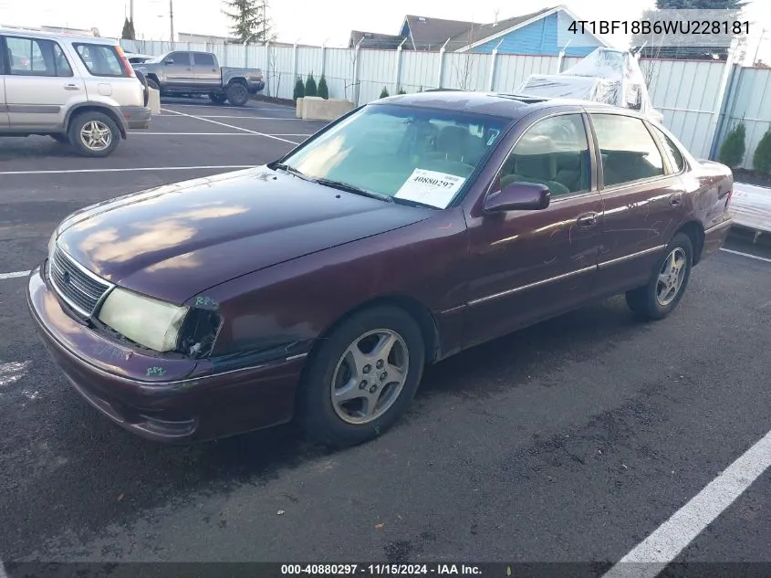 1998 Toyota Avalon Xl VIN: 4T1BF18B6WU228181 Lot: 40880297