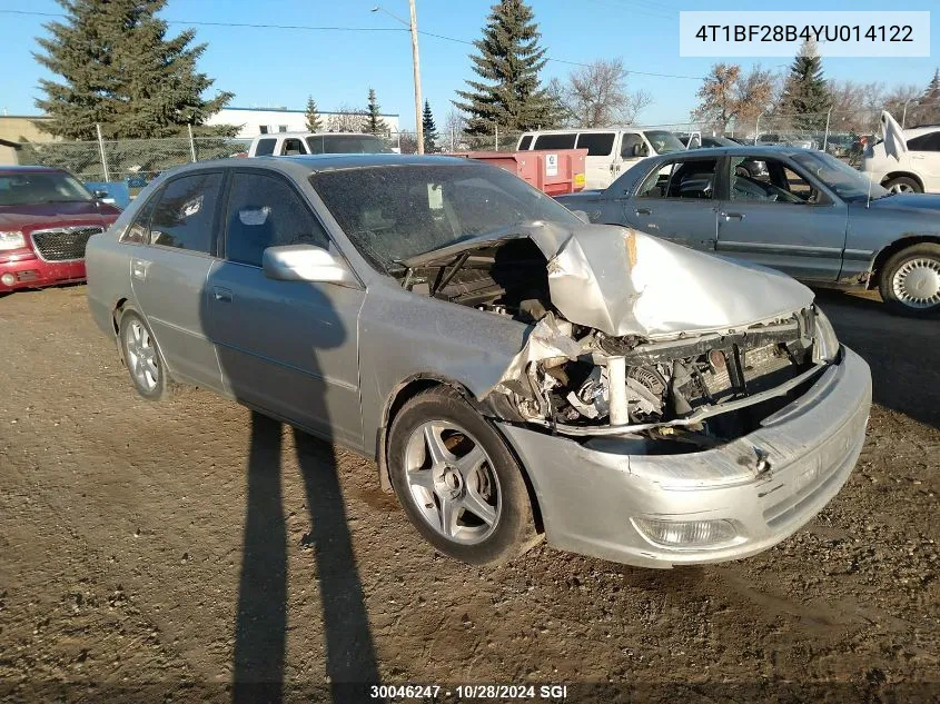 2000 Toyota Avalon Xl/Xls VIN: 4T1BF28B4YU014122 Lot: 30046247