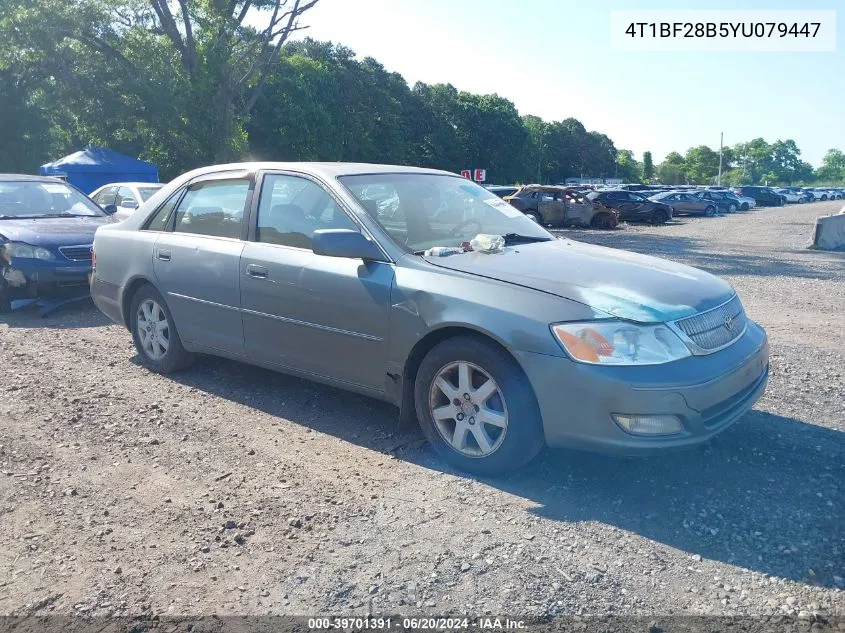 2000 Toyota Avalon Xls VIN: 4T1BF28B5YU079447 Lot: 39701391