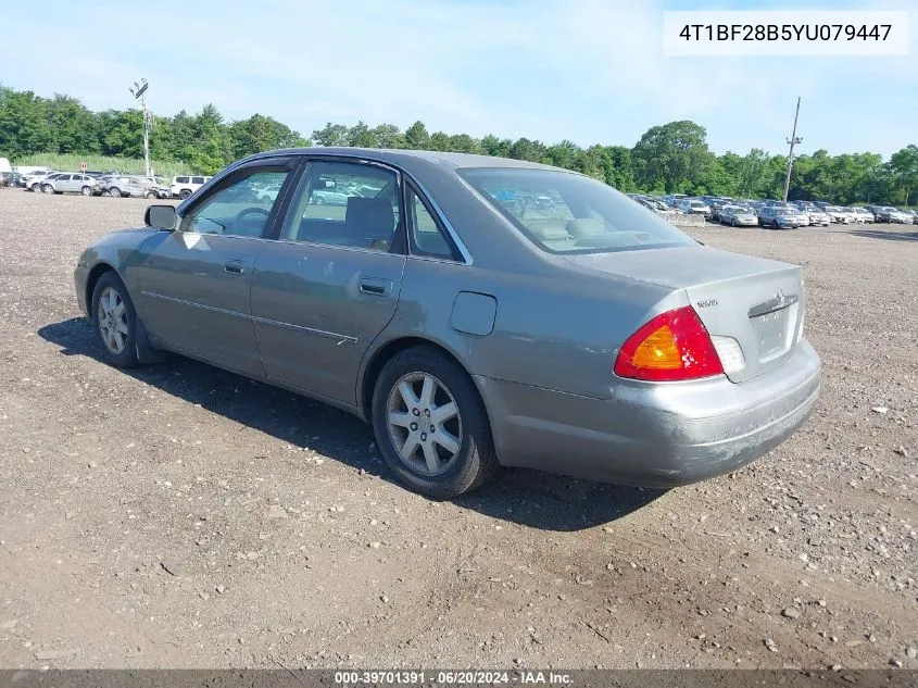 2000 Toyota Avalon Xls VIN: 4T1BF28B5YU079447 Lot: 39701391