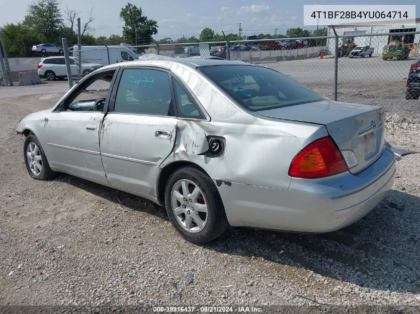 2000 Toyota Avalon Xls VIN: 4T1BF28B4YU064714 Lot: 39916437