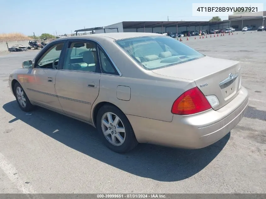 2000 Toyota Avalon Xls VIN: 4T1BF28B9YU097921 Lot: 39999651