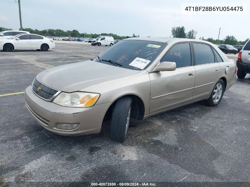 2000 Toyota Avalon Xls VIN: 4T1BF28B6YU054475 Lot: 40072698