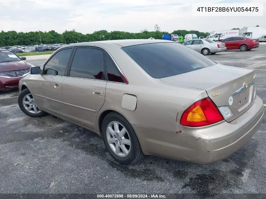 2000 Toyota Avalon Xls VIN: 4T1BF28B6YU054475 Lot: 40072698