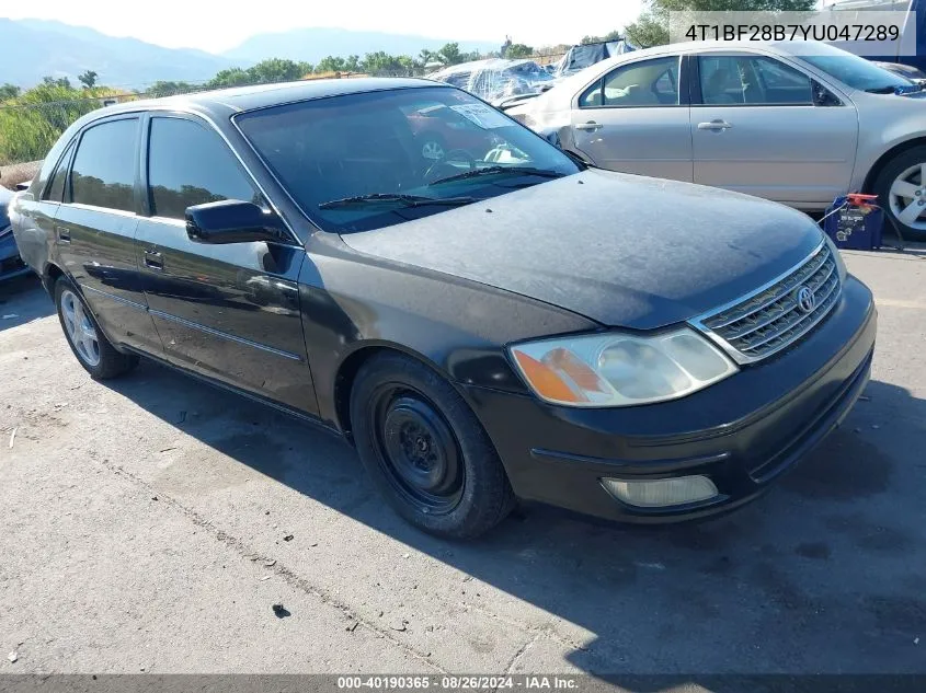 2000 Toyota Avalon Xls VIN: 4T1BF28B7YU047289 Lot: 40190365