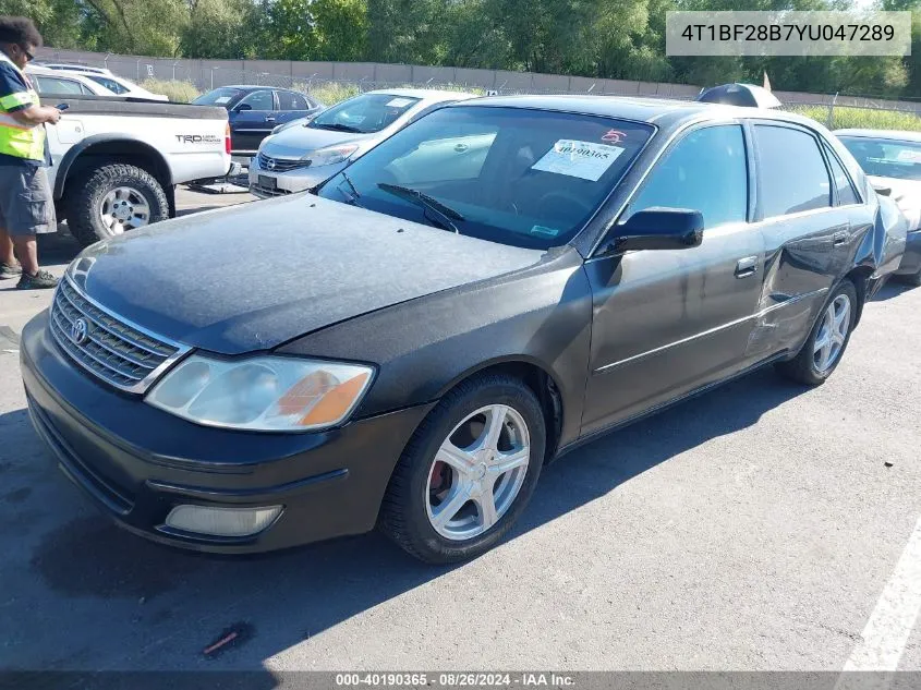 2000 Toyota Avalon Xls VIN: 4T1BF28B7YU047289 Lot: 40190365