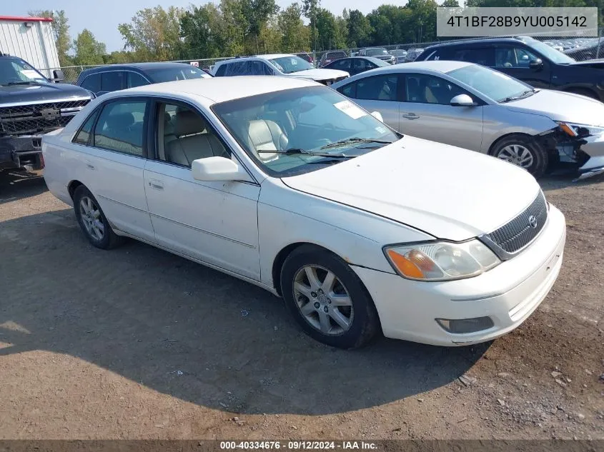 2000 Toyota Avalon Xls VIN: 4T1BF28B9YU005142 Lot: 40334676