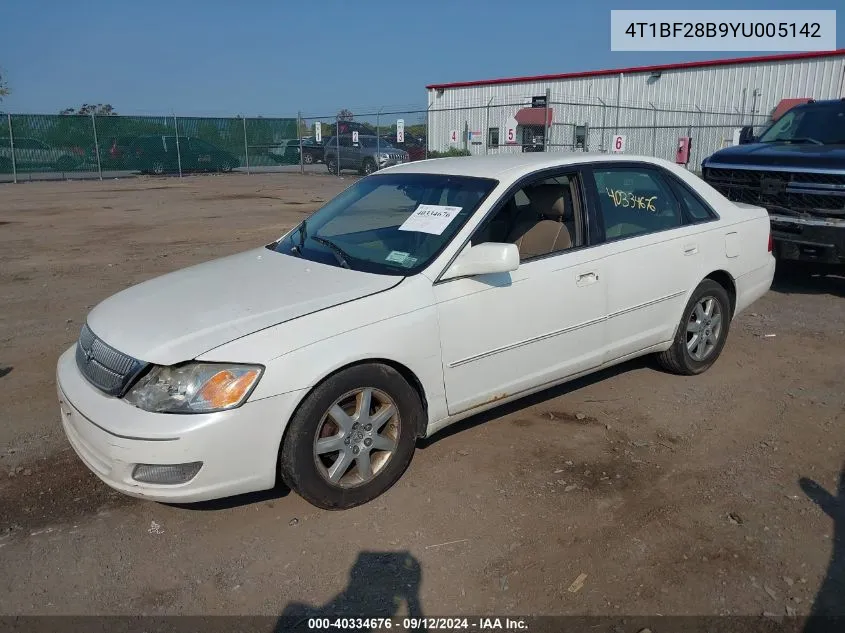 2000 Toyota Avalon Xls VIN: 4T1BF28B9YU005142 Lot: 40334676