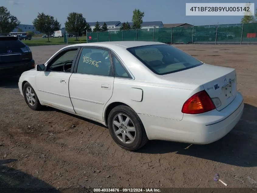 2000 Toyota Avalon Xls VIN: 4T1BF28B9YU005142 Lot: 40334676