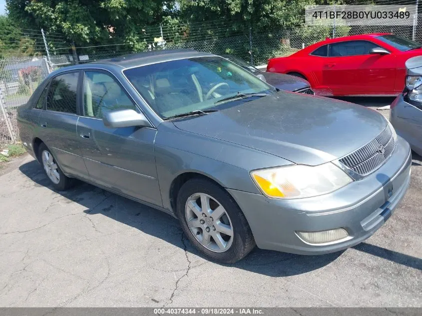 2000 Toyota Avalon Xls VIN: 4T1BF28B0YU033489 Lot: 40374344