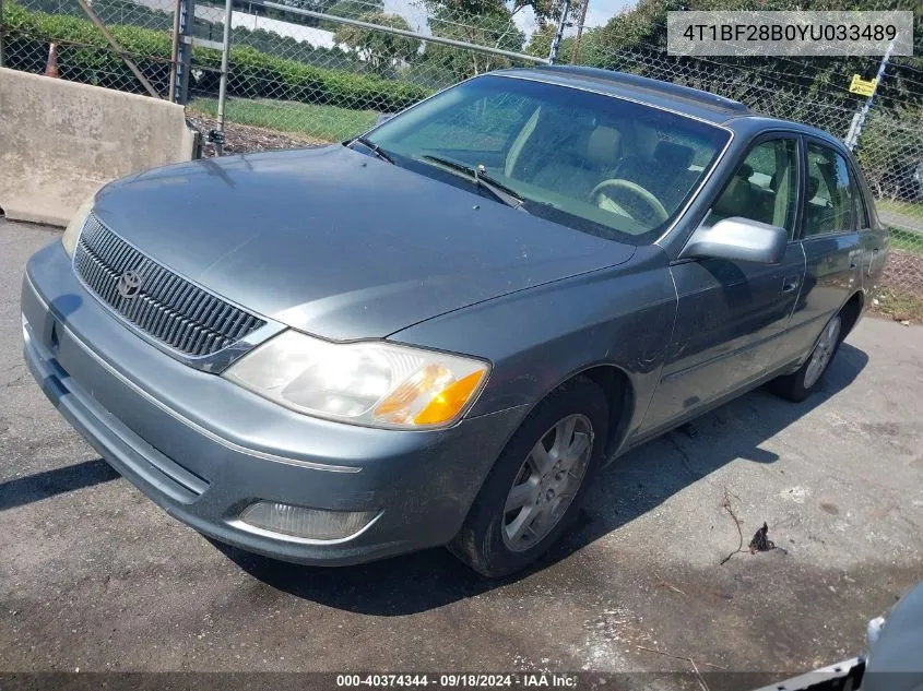 2000 Toyota Avalon Xls VIN: 4T1BF28B0YU033489 Lot: 40374344