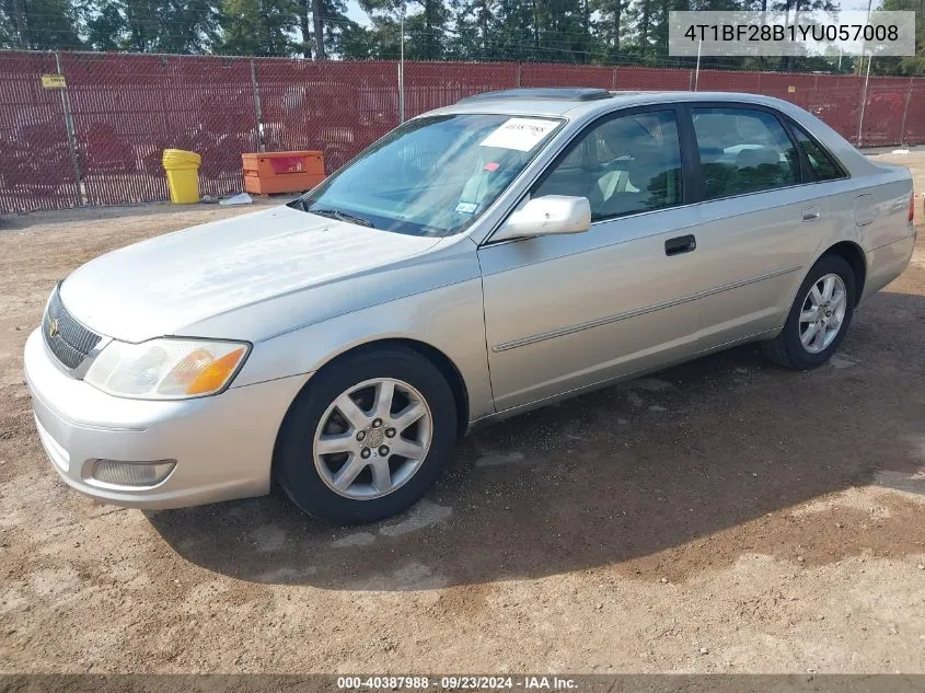 2000 Toyota Avalon Xl/Xls VIN: 4T1BF28B1YU057008 Lot: 40387988