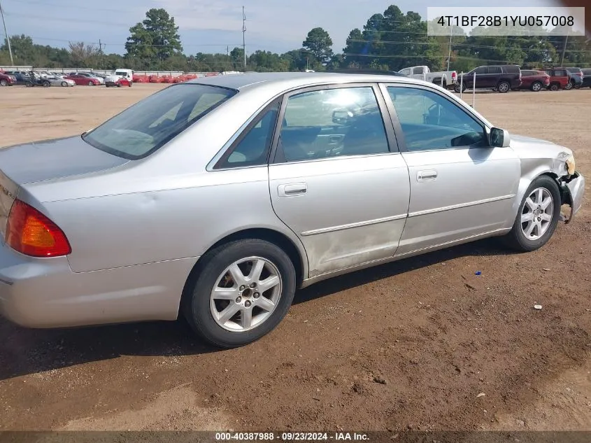 2000 Toyota Avalon Xl/Xls VIN: 4T1BF28B1YU057008 Lot: 40387988