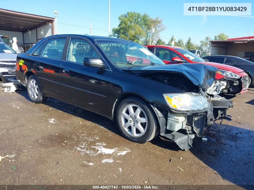 2000 Toyota Avalon Xls VIN: 4T1BF28B1YU083429 Lot: 40427743