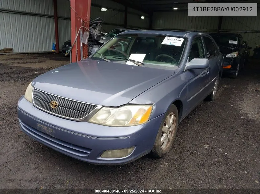 2000 Toyota Avalon Xls VIN: 4T1BF28B6YU002912 Lot: 40438140