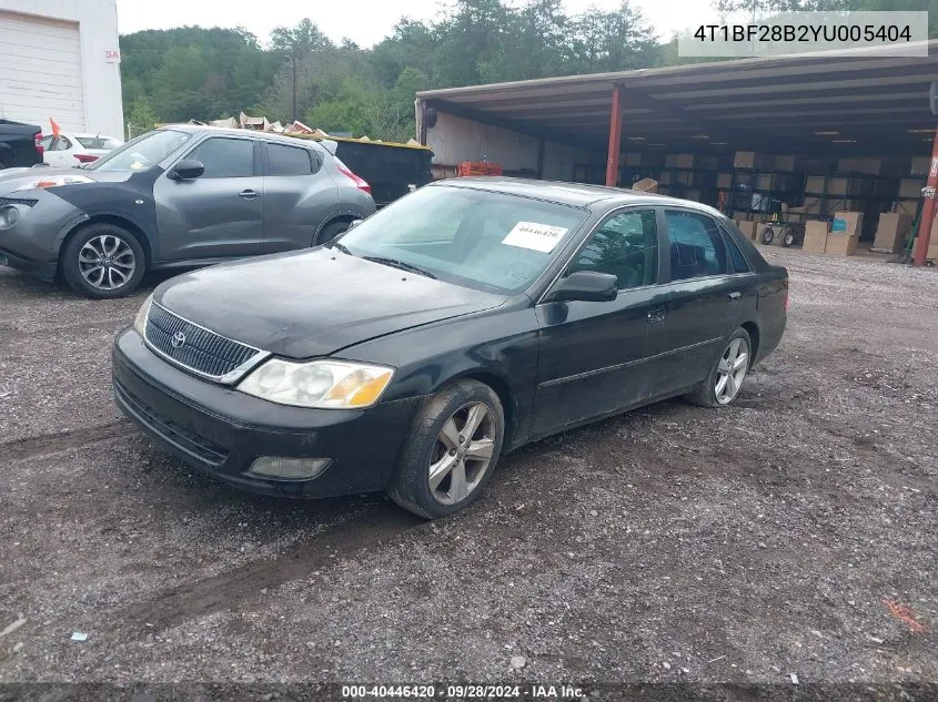 2000 Toyota Avalon Xls VIN: 4T1BF28B2YU005404 Lot: 40446420